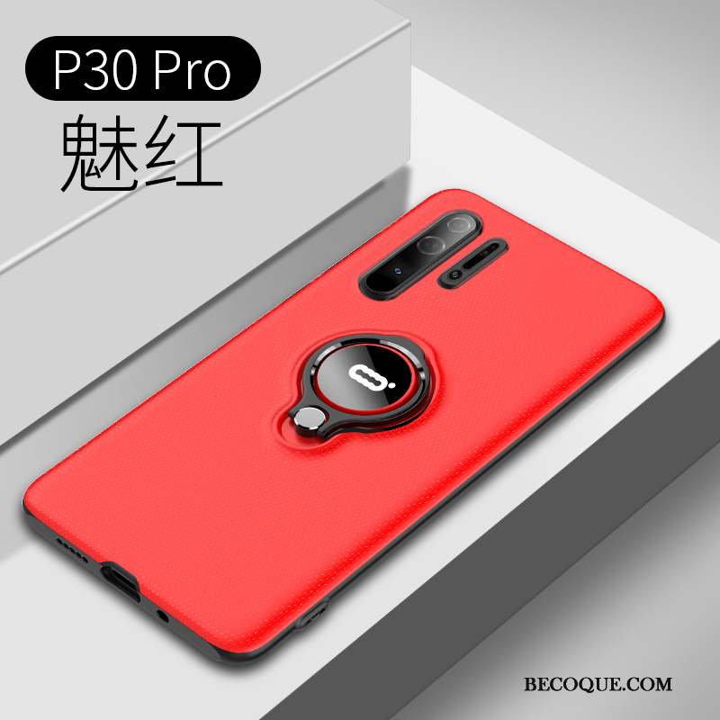 Huawei P30 Pro Coque Incassable Fluide Doux Magnétisme Tendance Protection Téléphone Portable