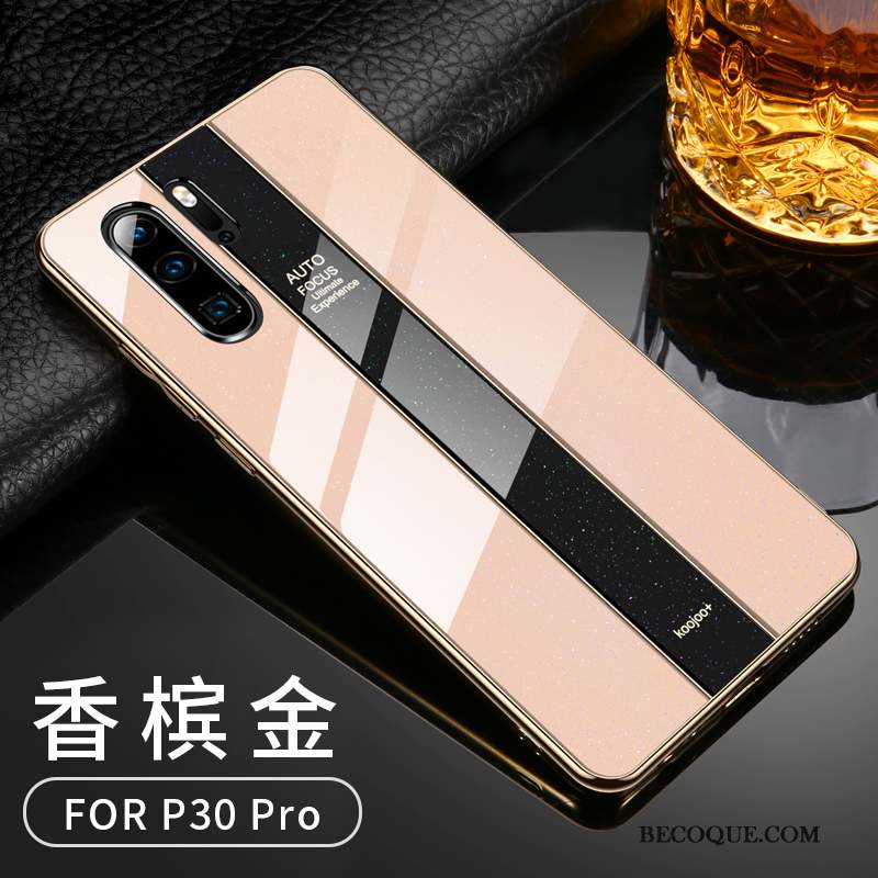 Huawei P30 Pro Coque Placage Personnalité Blanc Créatif Incassable Tendance