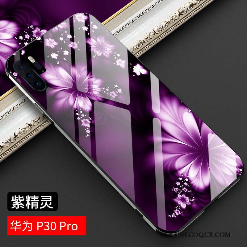 Huawei P30 Pro Coque Protection Étui Verre Tendance Très Mince Luxe