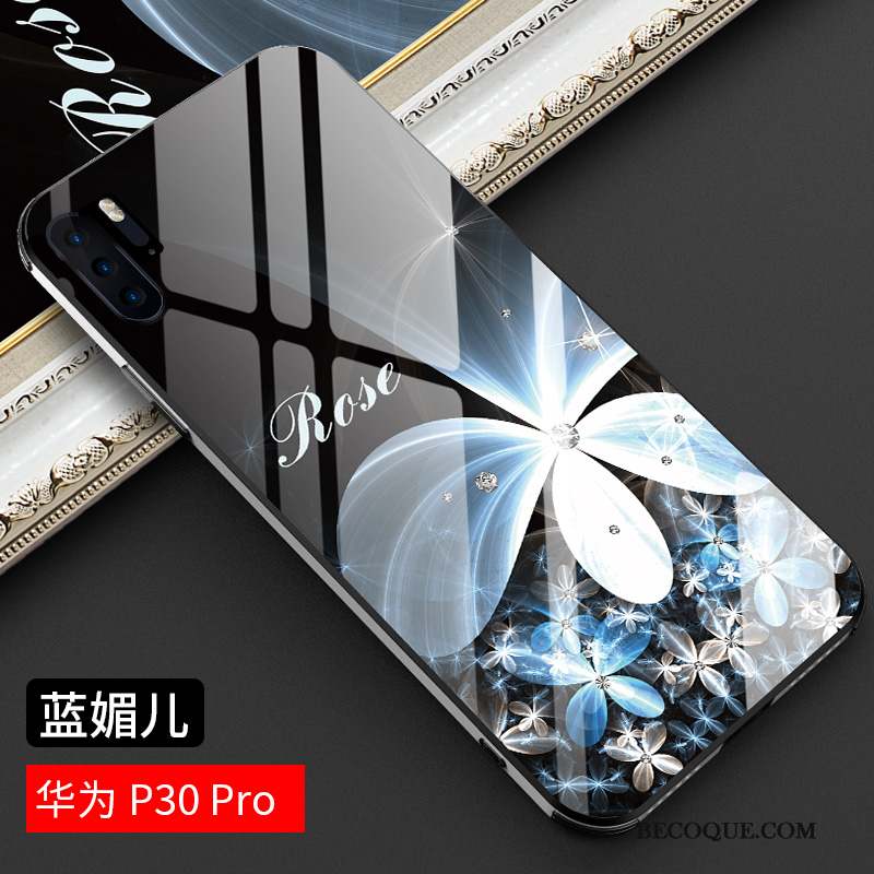 Huawei P30 Pro Coque Protection Étui Verre Tendance Très Mince Luxe