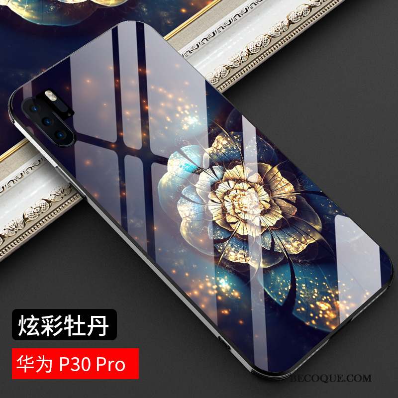 Huawei P30 Pro Coque Protection Étui Verre Tendance Très Mince Luxe