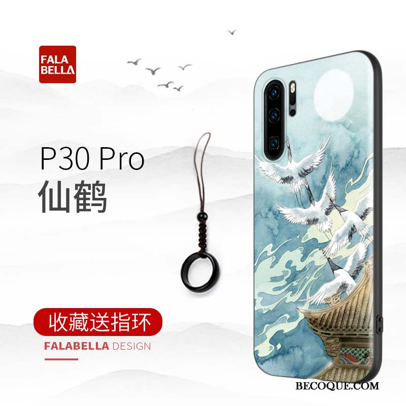 Huawei P30 Pro Coque Silicone Style Chinois Tout Compris Créatif Incassable Marque De Tendance