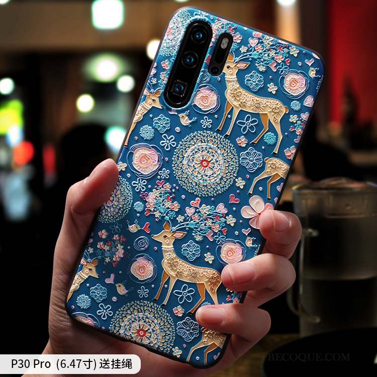 Huawei P30 Pro Coque Silicone Très Mince Personnalité Net Rouge Tout Compris Charmant