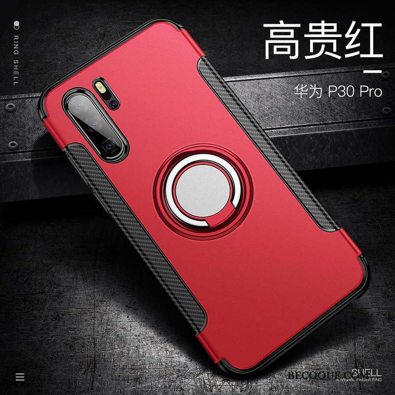 Huawei P30 Pro Coque Tout Compris Armure Foncé Membrane Délavé En Daim Étui