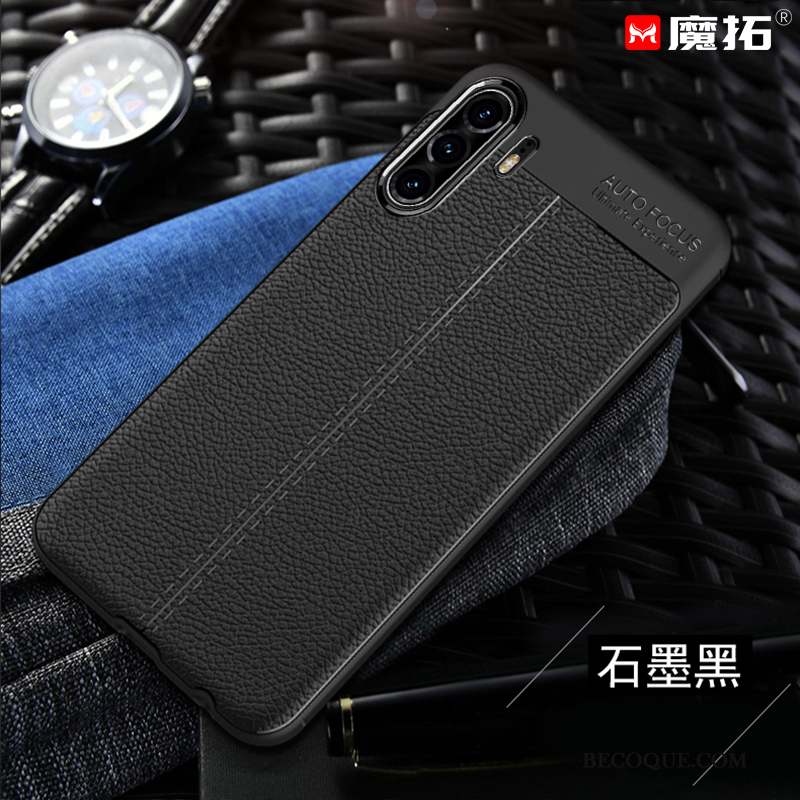 Huawei P30 Pro Coque Étui Fluide Doux Protection Nouveau Étui En Cuir Noir