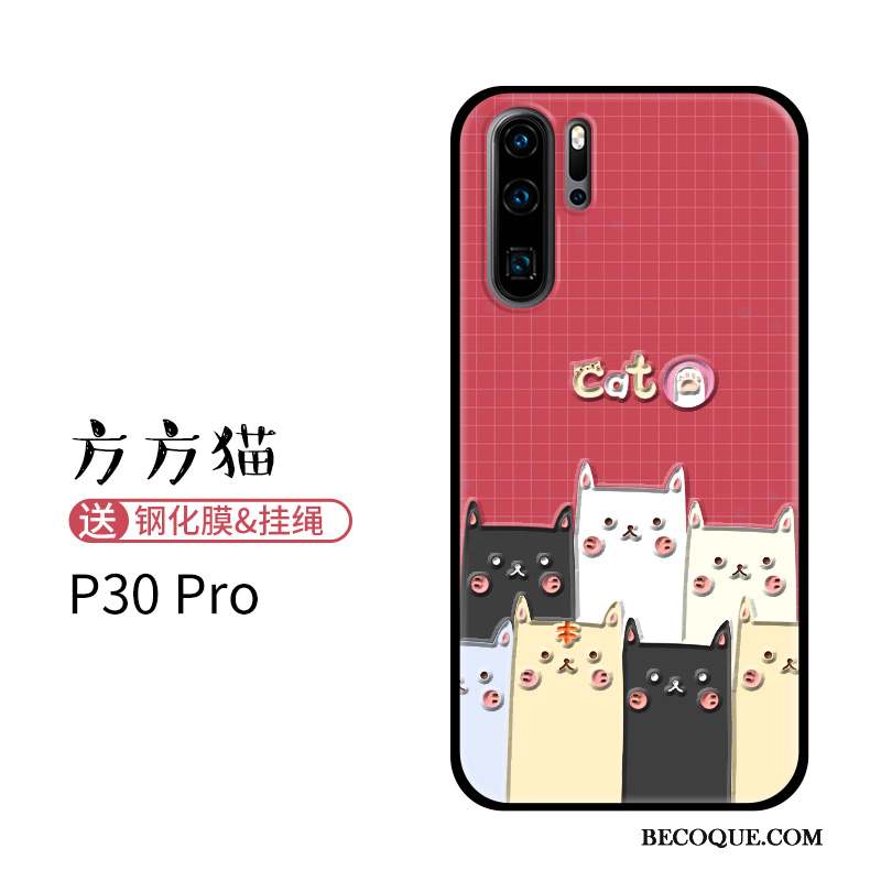 Huawei P30 Pro Délavé En Daim Chat Tendance Tout Compris Fluide Doux Coque De Téléphone