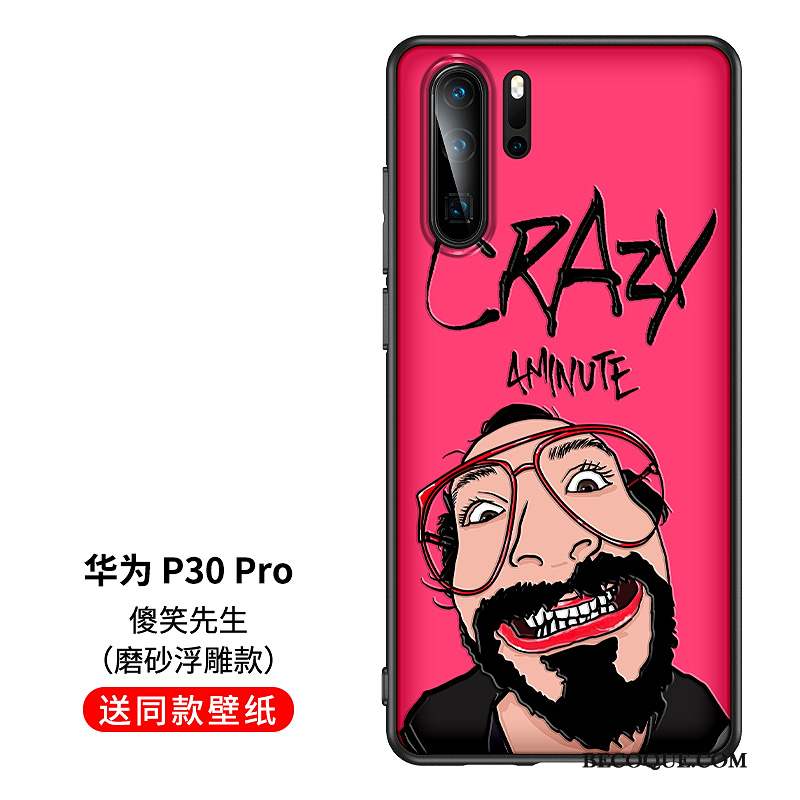 Huawei P30 Pro Fluide Doux Coque De Téléphone Créatif Gaufrage Dessin Animé Original