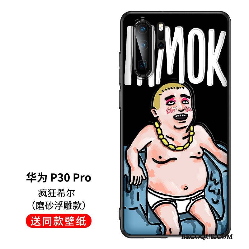 Huawei P30 Pro Fluide Doux Coque De Téléphone Créatif Gaufrage Dessin Animé Original