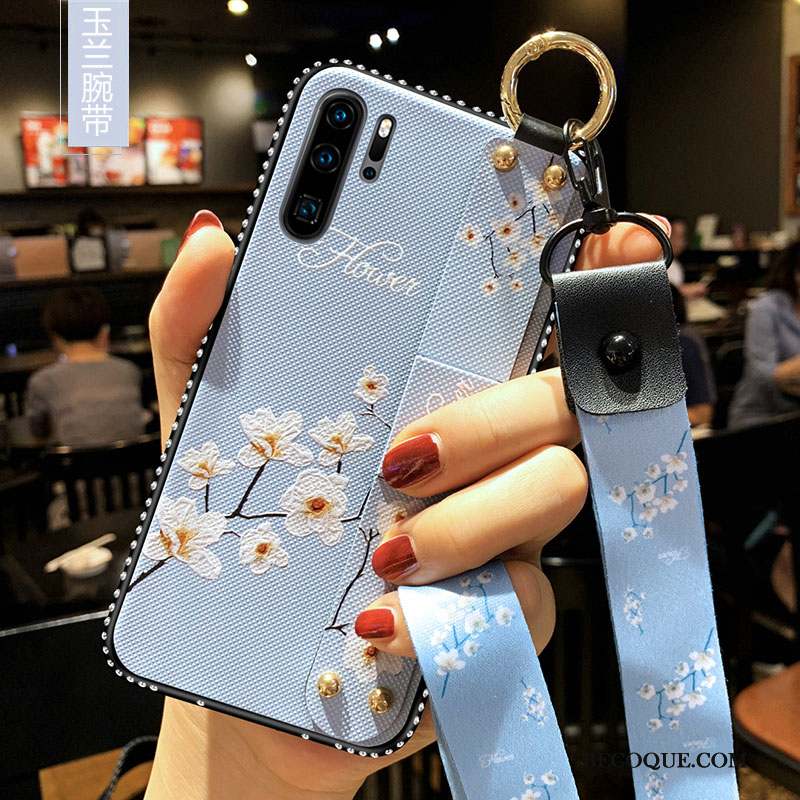 Huawei P30 Pro Membrane Ornements Suspendus Coque Tendance Art Fleurs