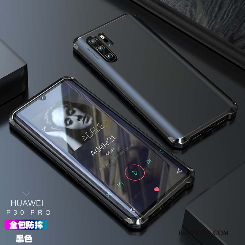 Huawei P30 Pro Net Rouge Très Mince Métal Vert Créatif Coque De Téléphone