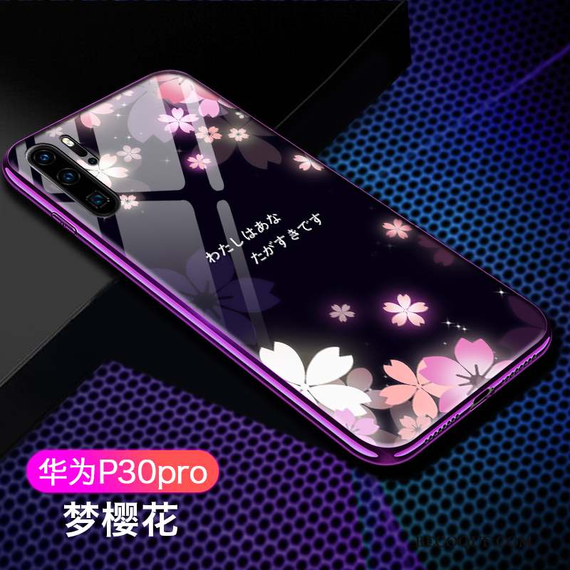 Huawei P30 Pro Personnalité Incassable Miroir Noir Coque De Téléphone Ornements Suspendus