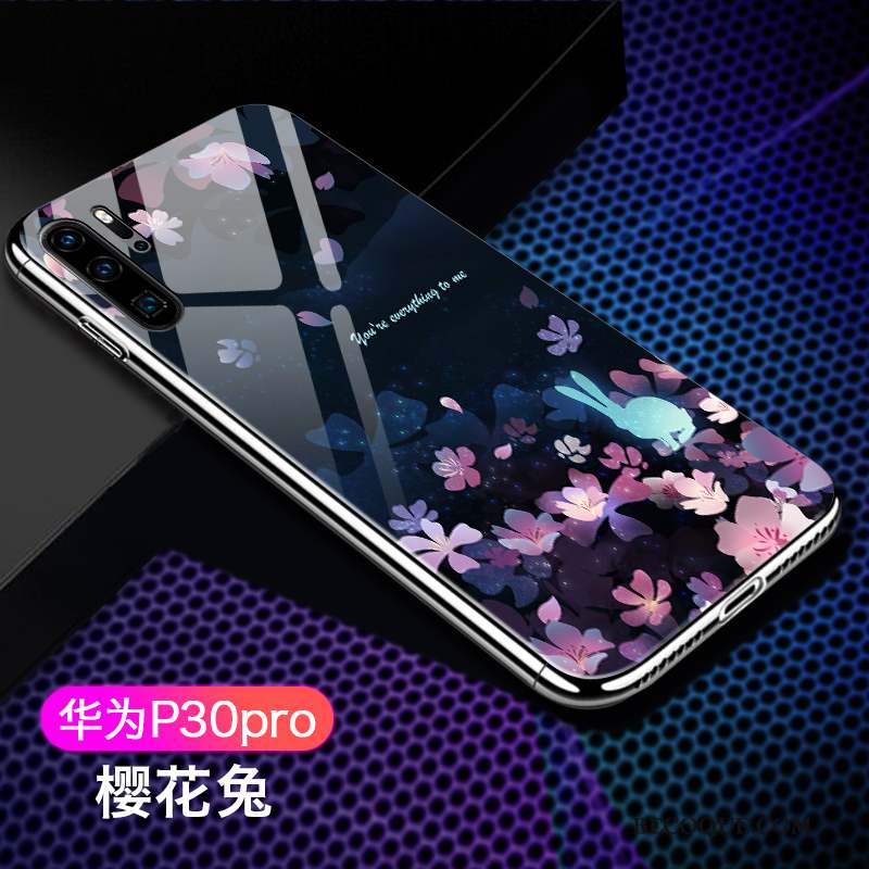 Huawei P30 Pro Personnalité Incassable Miroir Noir Coque De Téléphone Ornements Suspendus