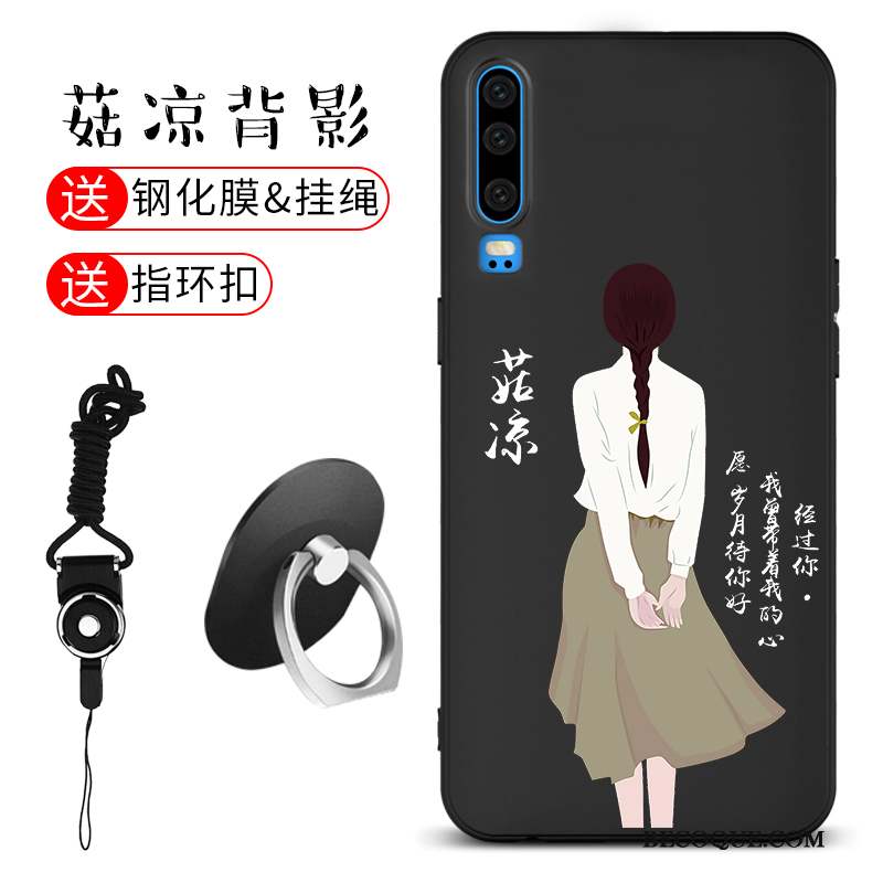 Huawei P30 Silicone Personnalité Téléphone Portable Coque Fluide Doux Incassable