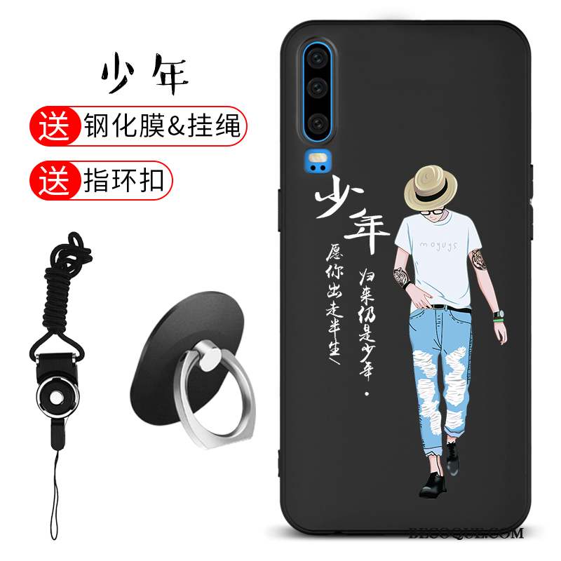 Huawei P30 Silicone Personnalité Téléphone Portable Coque Fluide Doux Incassable