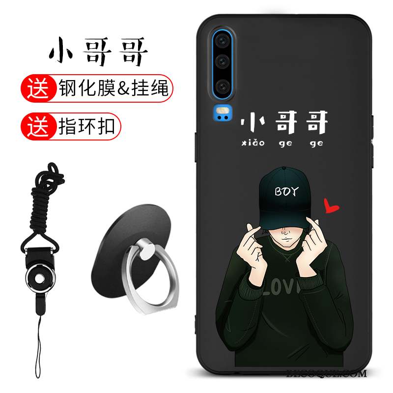 Huawei P30 Silicone Personnalité Téléphone Portable Coque Fluide Doux Incassable