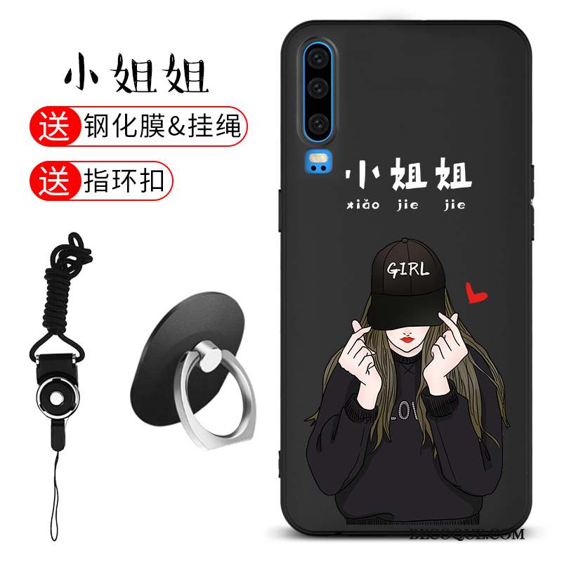 Huawei P30 Silicone Personnalité Téléphone Portable Coque Fluide Doux Incassable