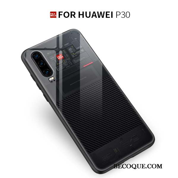 Huawei P30 Silicone Verre Marque De Tendance Coque De Téléphone Tout Compris Incassable
