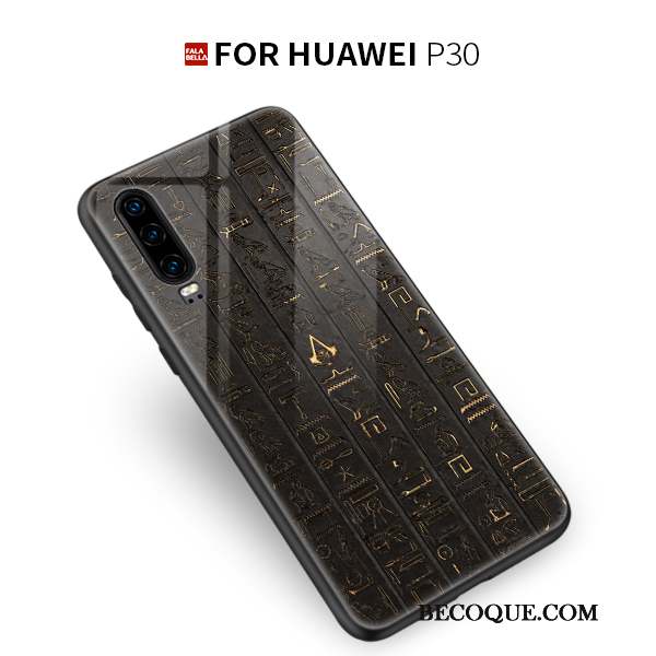 Huawei P30 Silicone Verre Marque De Tendance Coque De Téléphone Tout Compris Incassable