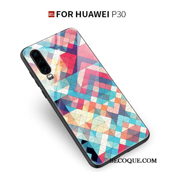 Huawei P30 Silicone Verre Marque De Tendance Coque De Téléphone Tout Compris Incassable