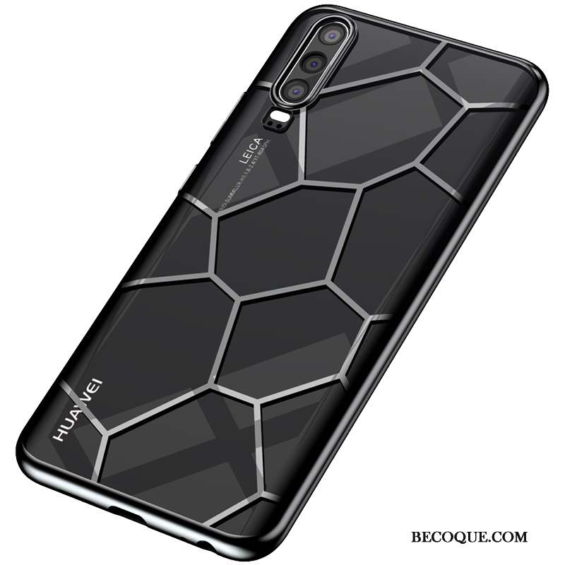 Huawei P30 Très Mince Bleu Coque De Téléphone Protection Transparent Fluide Doux