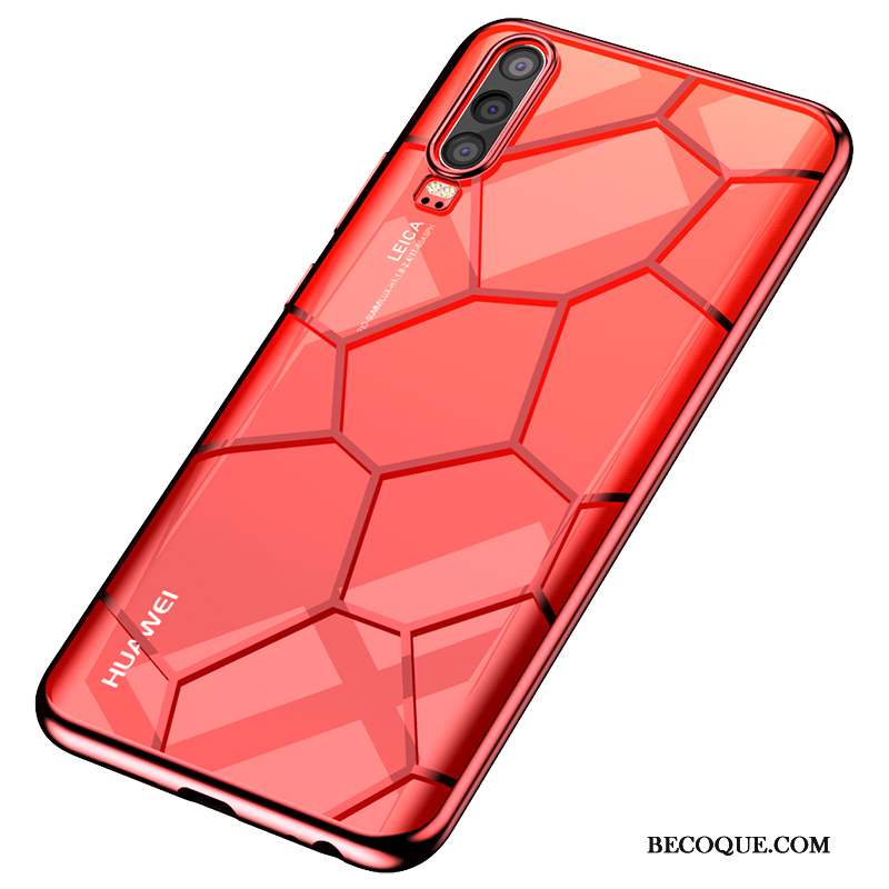 Huawei P30 Très Mince Bleu Coque De Téléphone Protection Transparent Fluide Doux