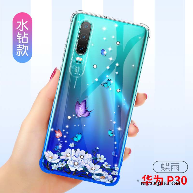 Huawei P30 Très Mince Étui Coque De Téléphone Tout Compris Transparent