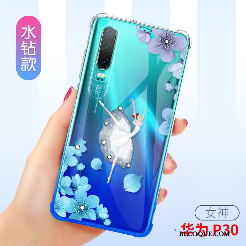 Huawei P30 Très Mince Étui Coque De Téléphone Tout Compris Transparent