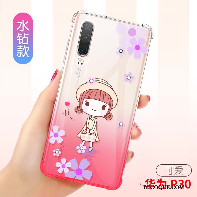 Huawei P30 Très Mince Étui Coque De Téléphone Tout Compris Transparent