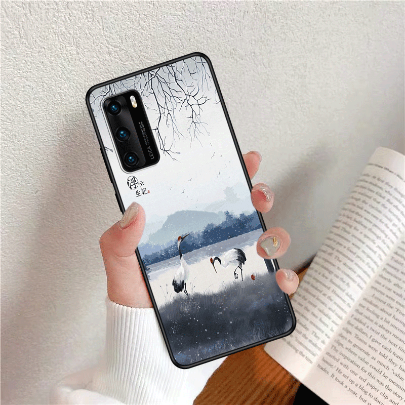 Huawei P40 Coque De Téléphone Art Incassable Fluide Doux Personnalisé Vent