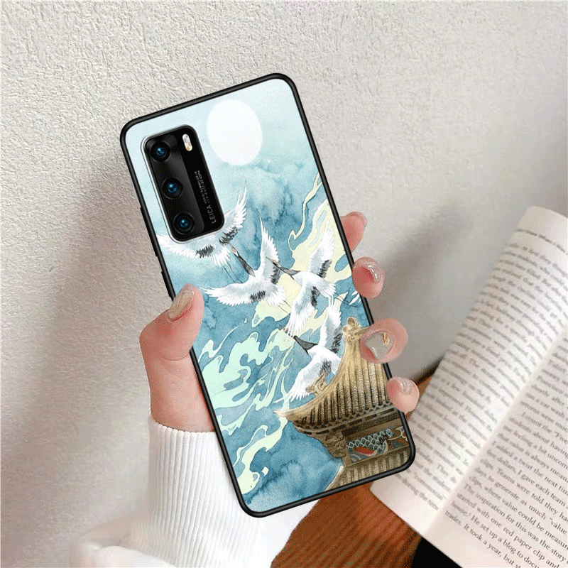 Huawei P40 Coque De Téléphone Art Incassable Fluide Doux Personnalisé Vent