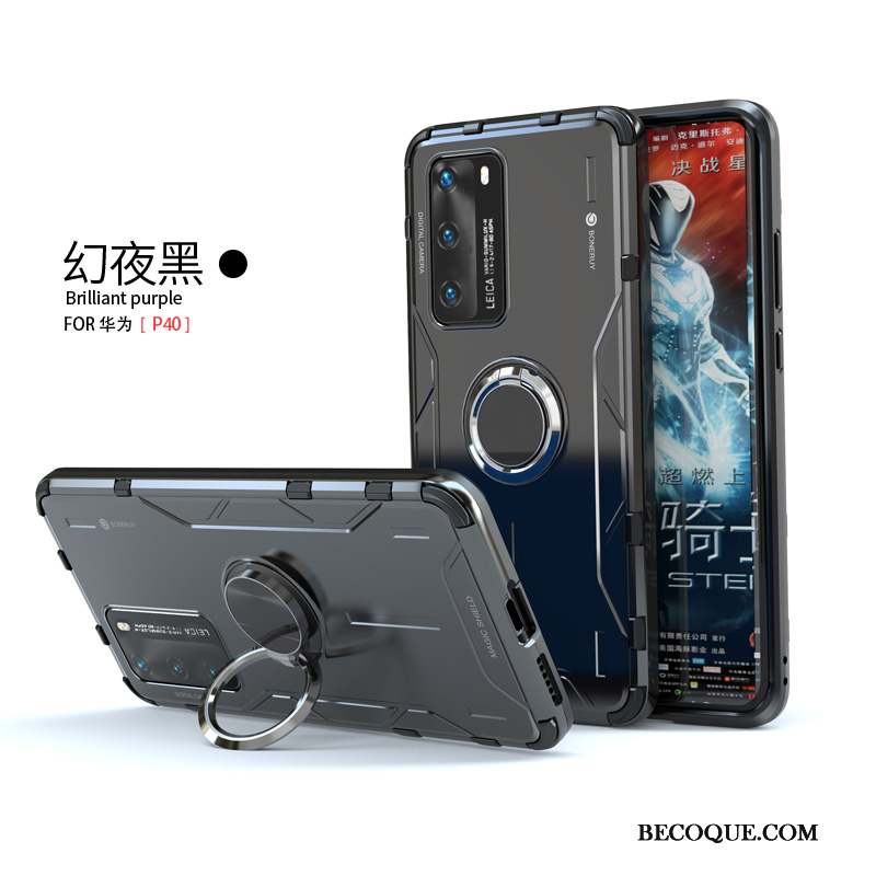 Huawei P40 Coque Délavé En Daim Tout Compris Personnalité Étui Nouveau Métal