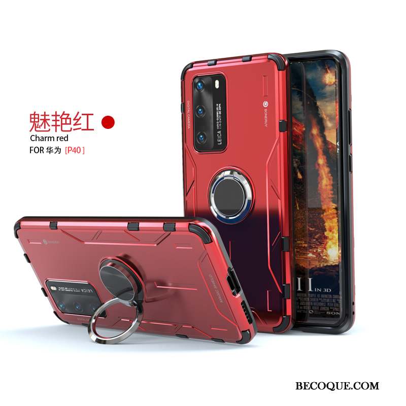 Huawei P40 Coque Délavé En Daim Tout Compris Personnalité Étui Nouveau Métal