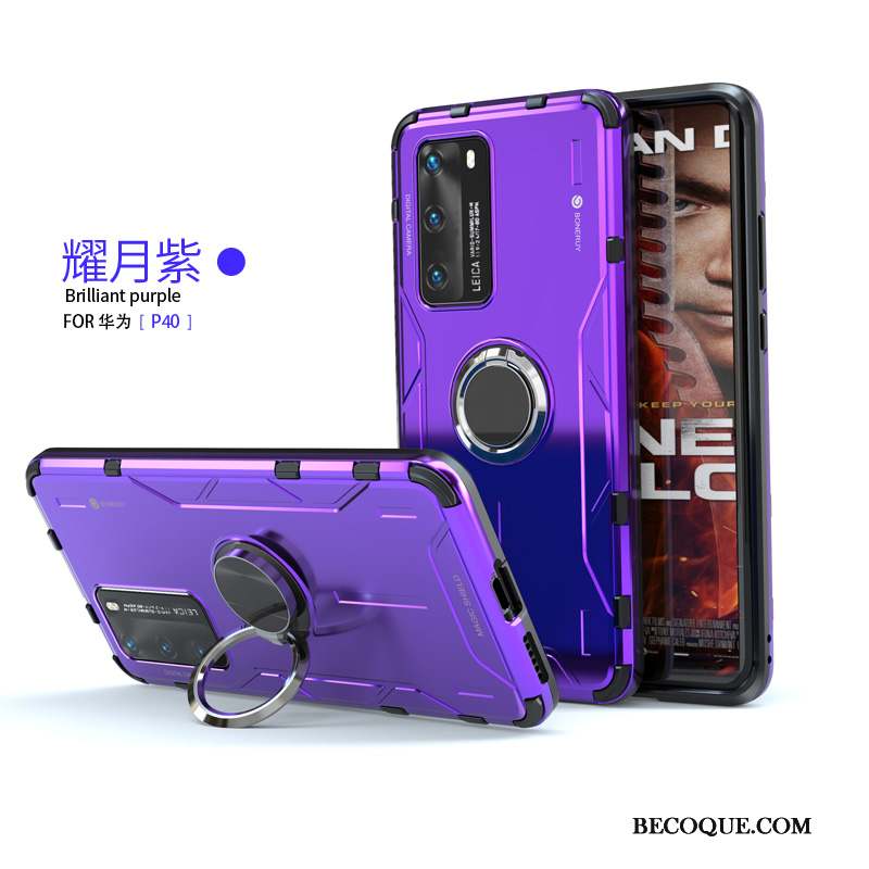 Huawei P40 Coque Délavé En Daim Tout Compris Personnalité Étui Nouveau Métal