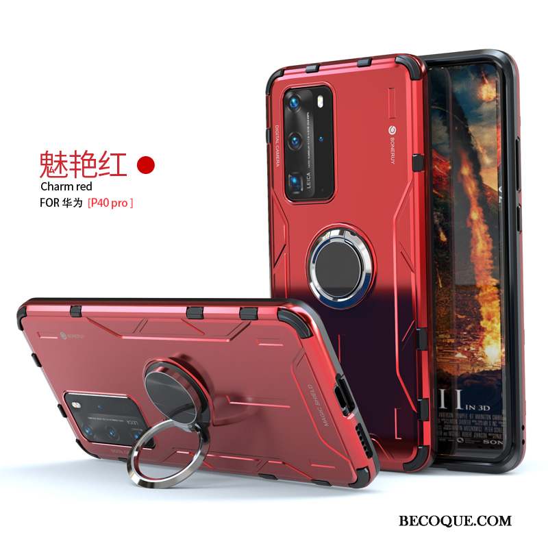 Huawei P40 Coque Délavé En Daim Tout Compris Personnalité Étui Nouveau Métal