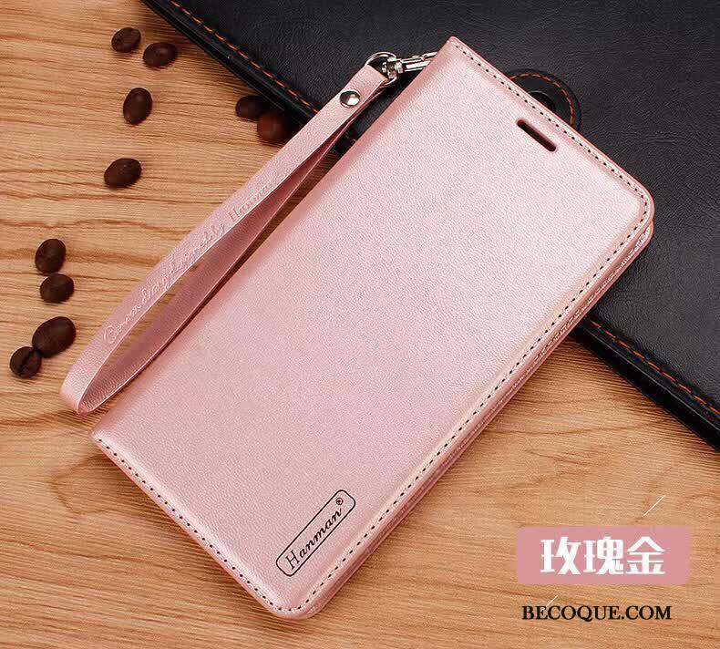 Huawei P40 Coque Housse Étui Étui En Cuir Incassable Protection Rose