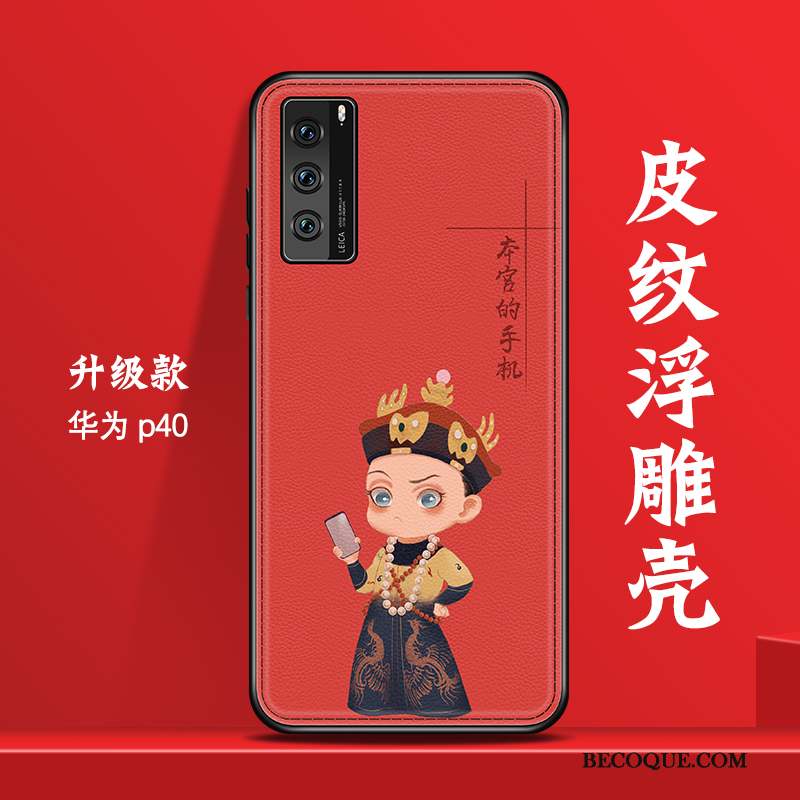 Huawei P40 Coque Luxe Créatif Protection Cuir Charmant Étui