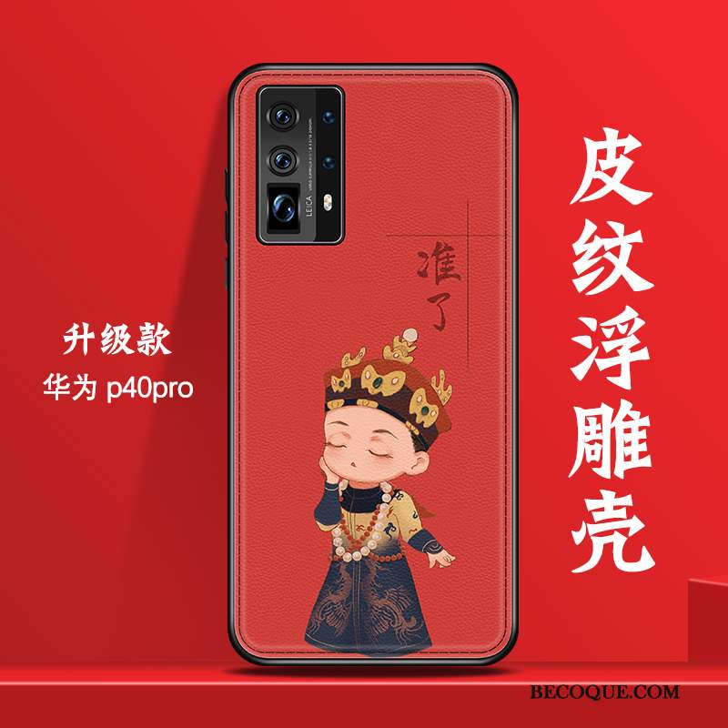 Huawei P40 Coque Luxe Créatif Protection Cuir Charmant Étui