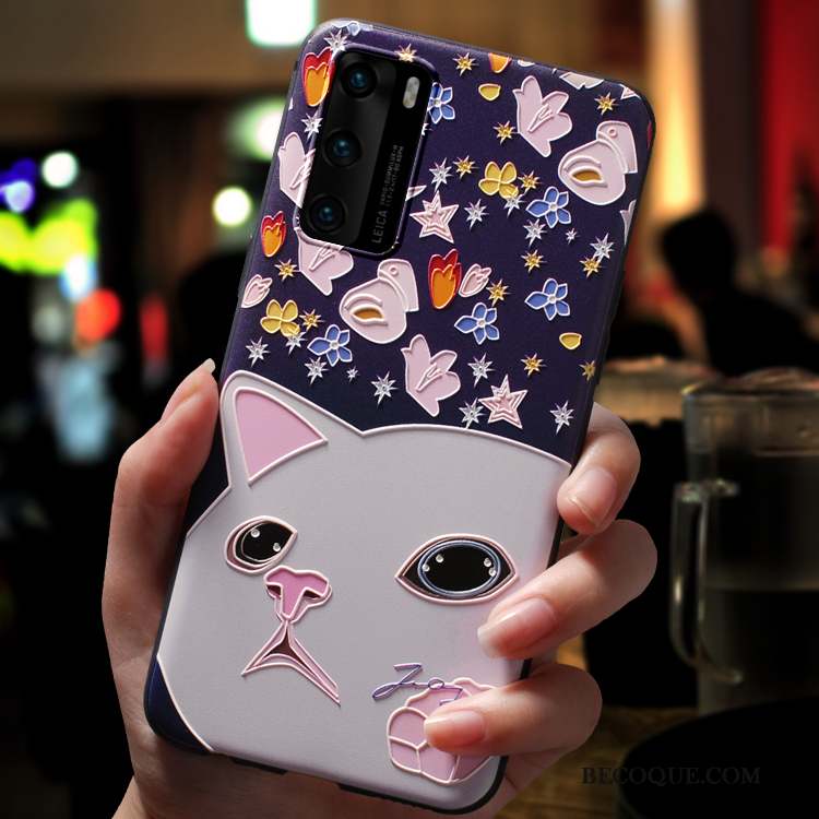 Huawei P40 Incassable Silicone Coque De Téléphone Protection Très Mince Dessin Animé