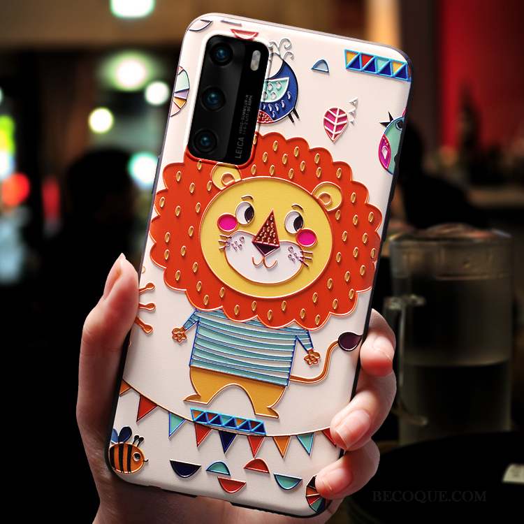 Huawei P40 Incassable Silicone Coque De Téléphone Protection Très Mince Dessin Animé