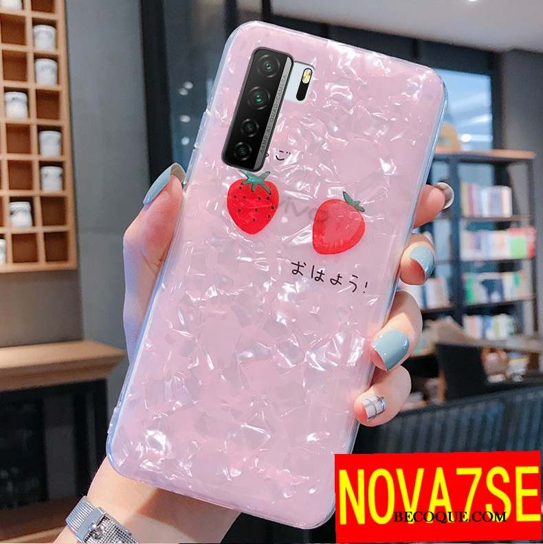 Huawei P40 Lite 5g Téléphone Portable Protection Rose Étui Coque De Téléphone Nouveau