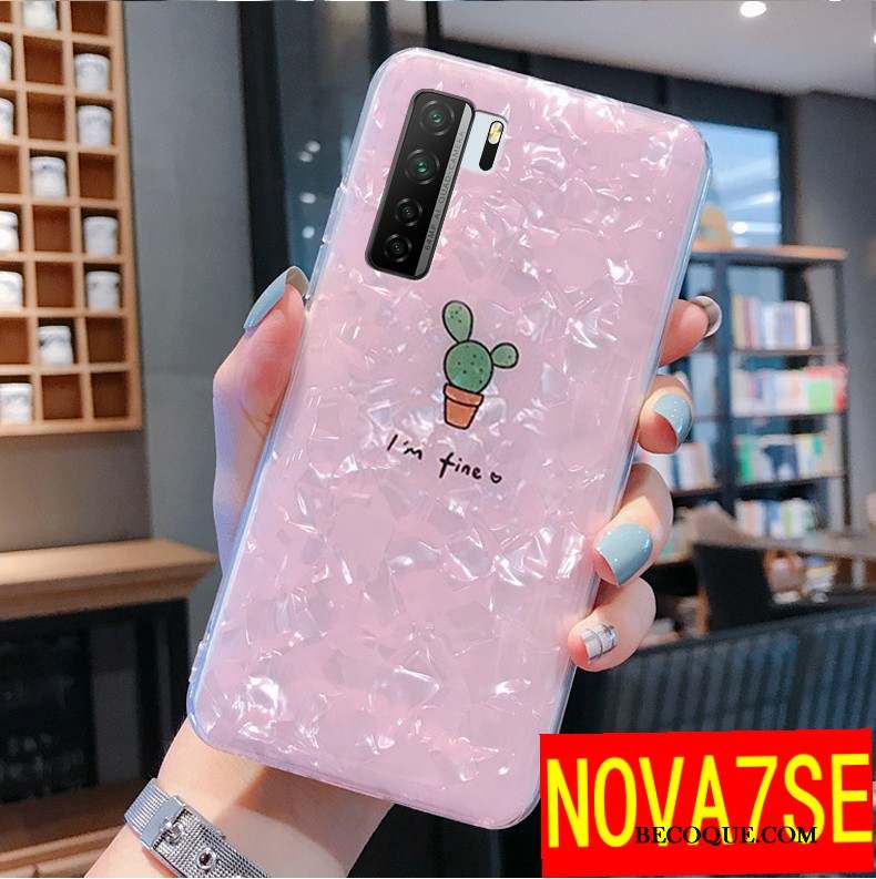 Huawei P40 Lite 5g Téléphone Portable Protection Rose Étui Coque De Téléphone Nouveau