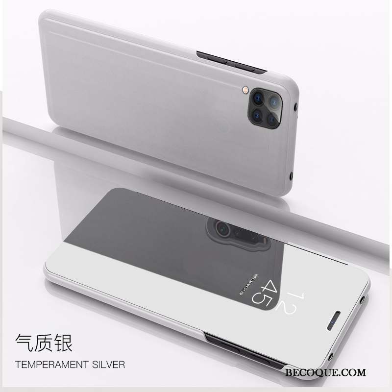 Huawei P40 Lite Coque De Téléphone Housse Étui En Cuir Transparent Or Rose Incassable