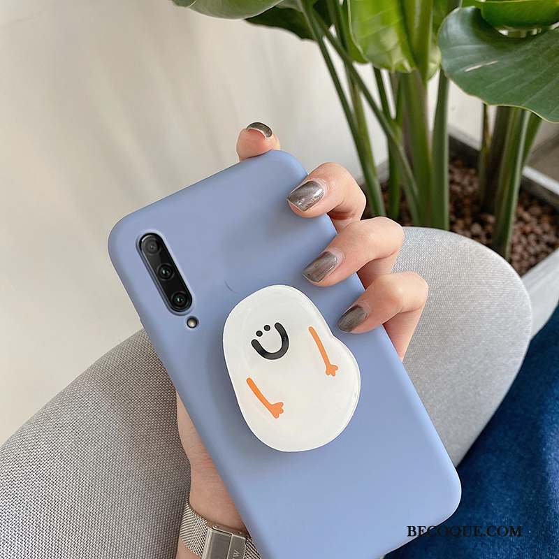 Huawei P40 Lite E Coque Fluide Doux Silicone Support Dessin Animé Incassable Jaune