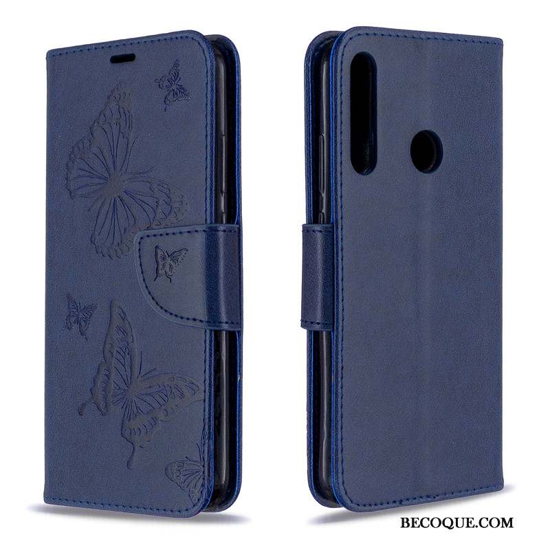 Huawei P40 Lite E Coque Étui Similicuir Ornements Suspendus Protection Housse Papillon