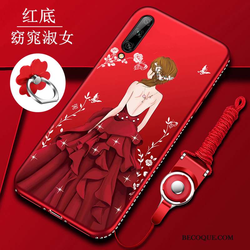 Huawei P40 Lite E Protection Tout Compris Rouge Étui Coque Fluide Doux