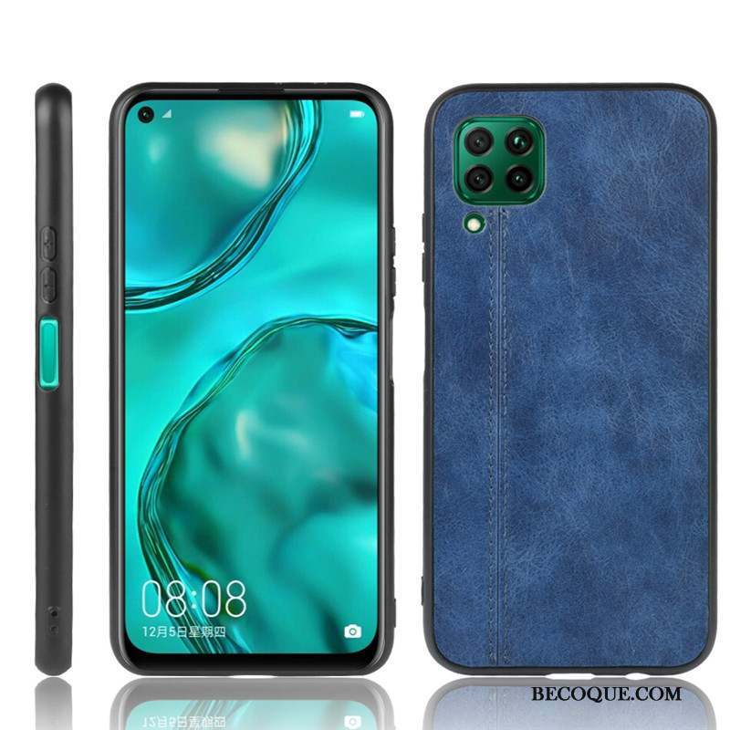 Huawei P40 Lite Protection Coque De Téléphone Bleu Tout Compris Fluide Doux Étui