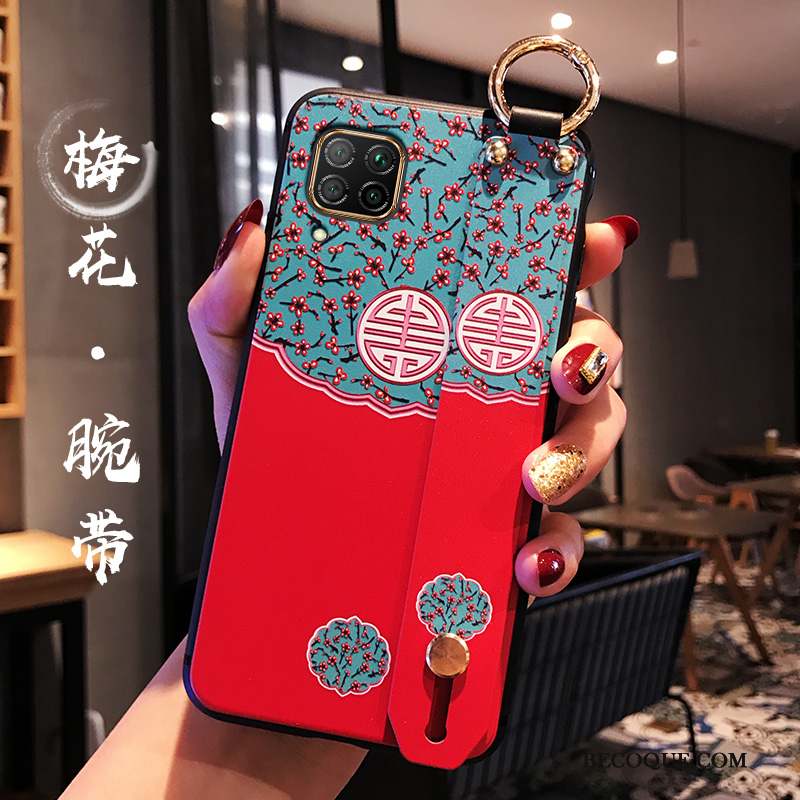 Huawei P40 Lite Rouge Style Chinois Coque De Téléphone Tout Compris Net Rouge Fluide Doux