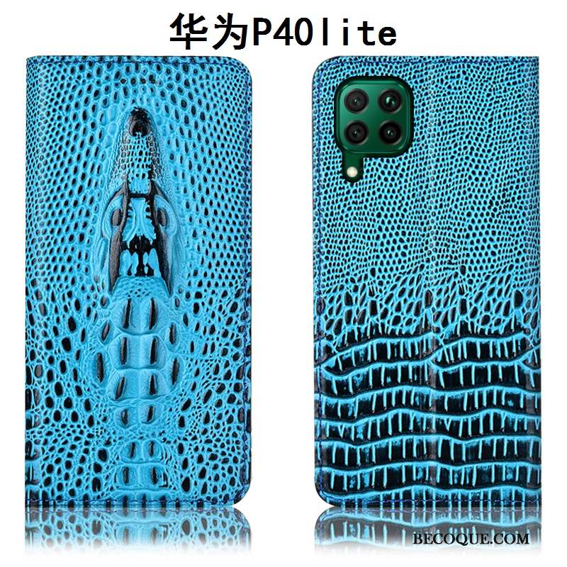 Huawei P40 Lite Étui En Cuir Housse Coque De Téléphone Tout Compris Jaune Protection