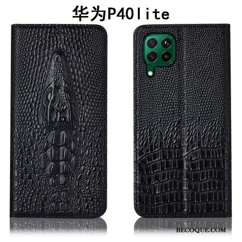 Huawei P40 Lite Étui En Cuir Housse Coque De Téléphone Tout Compris Jaune Protection