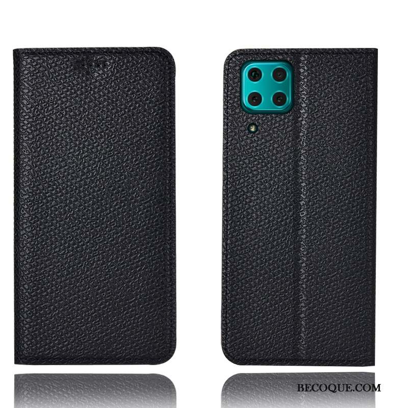 Huawei P40 Lite Étui En Cuir Incassable Coque De Téléphone Protection Mesh Housse